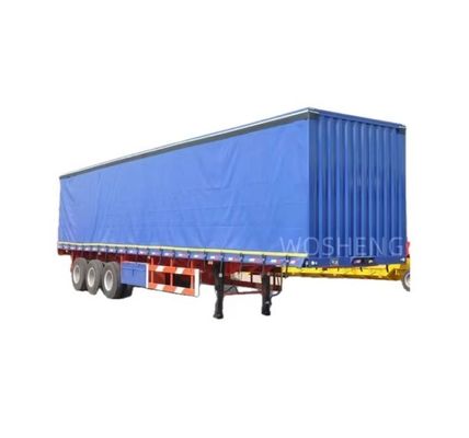 Custom Wosheng 3 Achsen 40ft 45ft Seitenvorhang Halbanhänger mit PVC Wasserdichte Plane
