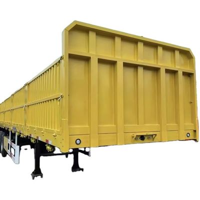 12.4m Flachbett Zaun Anhänger für Lastwagen Max Nutzlast 50000 kg 3-4 Achsen Top Ranking