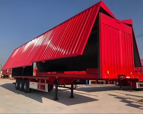 Semi-Trailer 9,5-16 m lang 3 Achsen 30-50 Tonnen Logistik-Flügel-Spanne-Van mit offenem Flügel-Box