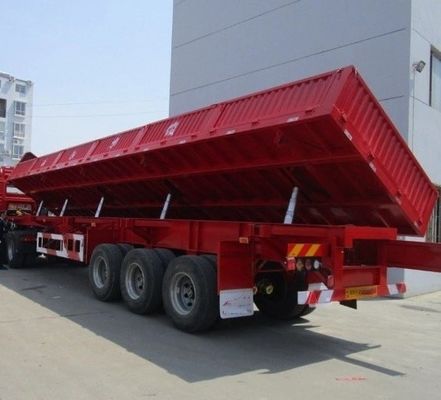 Wettbewerbsfähiger dreiachsiger hydraulischer Aufzugseiten-Tipper-Seiten-Dump-Semi-Anhänger für Lkw-Anhänger