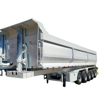 Anpassung 80-100 Tonnen 45 CBM Kippen Halbanhänger für Lastwagen und U-Form Hinterdump