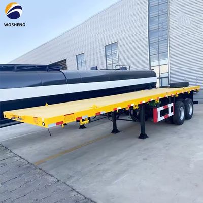 Flatbed Semi-Trailer 3 Achsen 4 Achsen 20FT 40FT für einen sicheren und reibungslosen Containertransport