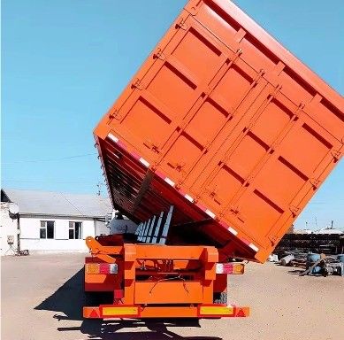 Semi-Trailer-Seiten-Rollover-Dump-Tipper für Lkw-Anhänger Stein-Stahl-Sandtransport