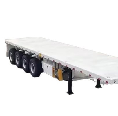 Mechanische Aufhängung 4 Achsen Flachbett-Semi-Anhänger für 20FT 40FT Containertransport