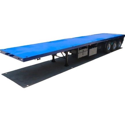 Blaue Farbe 3 Achsen 20 40 45 Fuß Container Flat Deck Semi-Trailer mit Anpassung