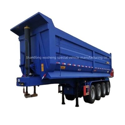 28 t schweres Landegerät Hydraulischer Rücken-Dump-Semi-Anhänger für den Transport von großen Steinen