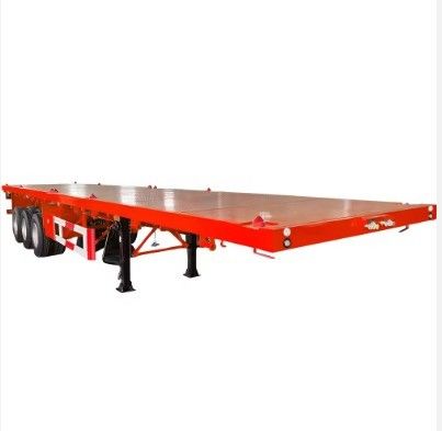Gute 3-Achse 30-120tons Container Flachbett Lkw Anhänger für den Transport von Containern