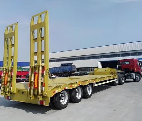 Gebrauchtes Schweres 3-5 Achsen Gooseneck Niedrigbett Semi-Anhänger Niedriglader Lkw Anhänger