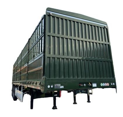 3 oder 4 Achsen 60 Tonnen Seitenwand und Zaun Pfahl Zaun Halbanhänger für Lkw-Anhänger
