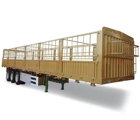 Wosheng 3 Achse Massengröße Seitenwandbox Zaun Ladung Semi-Lkw Anhänger mit 13/16 Tonnen Achse