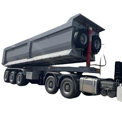Schwerlast-Hydraulikzylinder 3-Achse 45cbm 50cbm U-förmiger Hinterkipp-Dump-Anhänger für Lastwagen