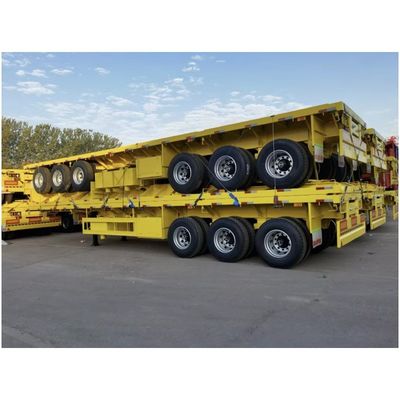 12R22.5 40/45ft 60 Tonnen Flachbett-Halbanhänger Stahlcontainer Flachbett-Lkw-Anhänger