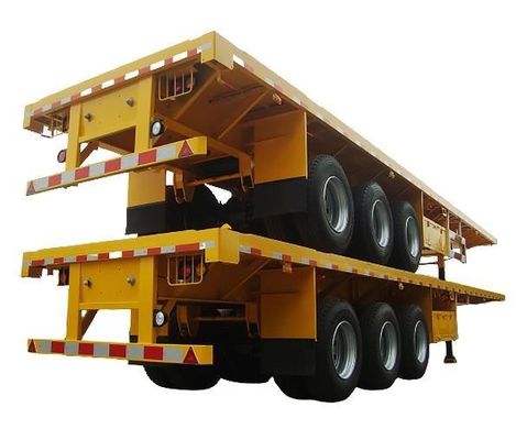 Lastwagen 3 Achsen 40 Ft Container Semi Anhänger Flatbed Semi Anhänger mit Luftfederung