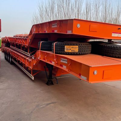 Hochkapazitäts 60-120 Tonnen Gooseneck Low Bed Semi Trailer mit guter und 3-5 Achsen Kapazität