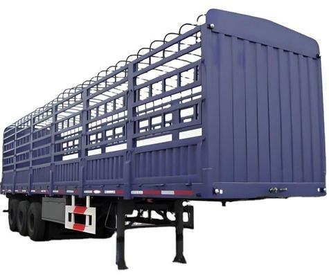 12400X2500X3650mm 3-Achsen-Nachzug für den Viehtransport mit Zaun und 13/16 Tonnen Achse