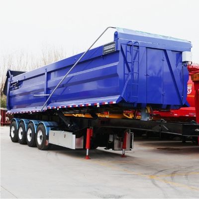 Funktion Gütertransport Halbanhänger U-Typ Endkipper Hydraulischer Heckdump-Anhänger