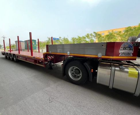 Ausgefertigte 3/4 Achsen 40FT Container Holz Stahlrohr Lowbed Semi Anhänger für LKW