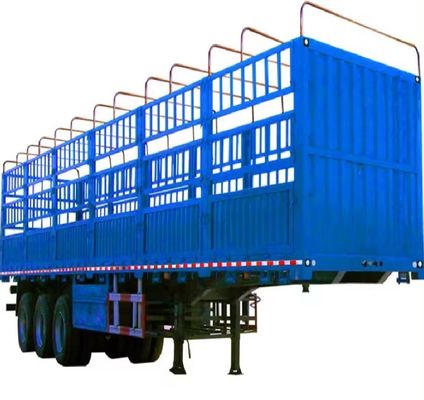 Zusammengepasste 3-Achse 60 80 Tonnen Obst und Gemüse Transport Zaun Pfahl Halbanhänger