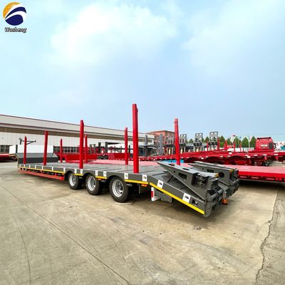 40ft Container Holz Stahlrohr Transport Halbanhänger mit abnehmbaren Stahlhaufen