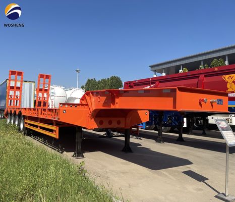 Halbanhänger mit niedrigem Sattel 60-100 Tonnen 4 Achsen für den Transport schwerer Lkw und Anhänger