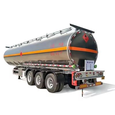 Standard-Achs-Tri-Achs-Edelstahl-Tanker-Anhänger für den Transport von Brennstoff-Diesel-Rohöl