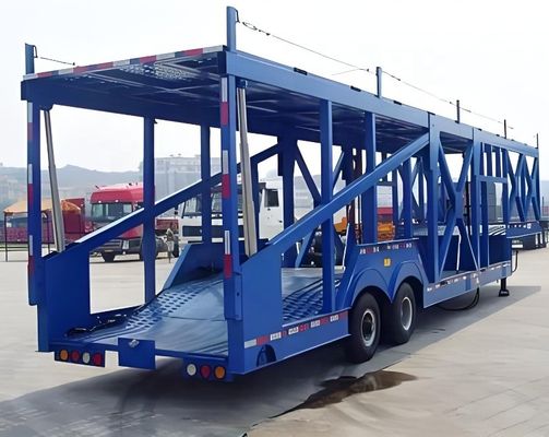 2 Achsen Fahrzeugträger Semi-Anhänger 6/8/10 Bits Doppeldeck-Auto-Transport-Lkw-Anhänger