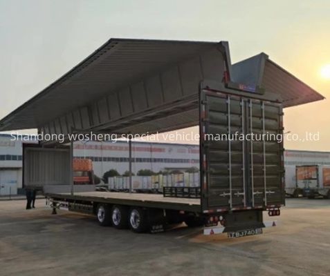 Wosheng 3 Axle Logistics Semi Trailer mit 12R22.5 Reifen und 13T/16T Achsen