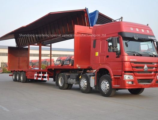 Wosheng 30/40t Logistik Flügelspannung Van Semi-Anhänger Doppel-Linienbremssystem WABCO