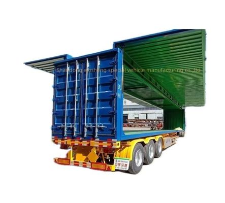 Anpassbarer 3-Achsen-Flügel-Offener Van-Semi-Anhänger für 30/40 Tonnen Logistiktransport