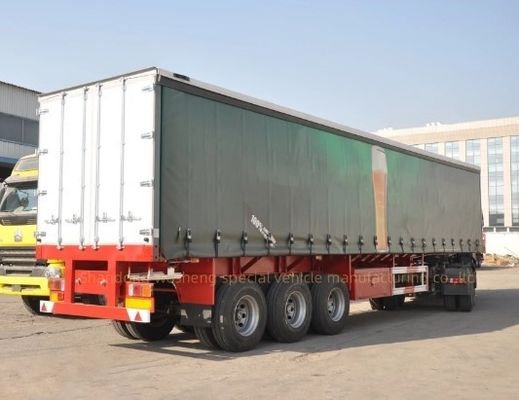 Wosheng 3 Achsen 40ft 45ft PVC Plane Vorhang Sider Semi-Trailer mit Luftfederung
