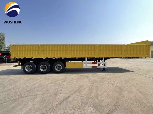 Hintertür-Typ Flachbett-Semi-Anhänger mit Fall-Seitenbrett-Seitenwand und Airbag-Aufhängung