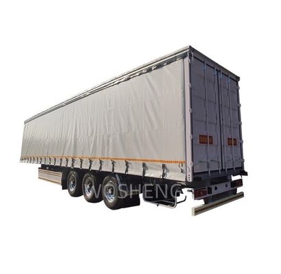 3 Achsen 40ft 45ft PVC Plane Vorhang Seite Semi-Anhänger mit Schieberad Design