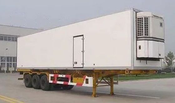 Wosheng 3 Achsen kundenspezifische geschlossene Gefrierwagen Anhänger Kühlwagen Semi-Anhänger