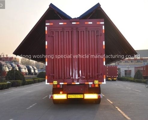Wosheng 3 Achse 30/40 Tonnen Logistik-Flügelweite Van Semi-Anhänger mit Flying Wingvan Box