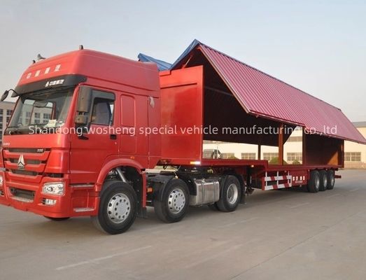 Wosheng 3 Achse 30/40 Tonnen Logistik-Flügelweite Van Semi-Anhänger mit Flying Wingvan Box