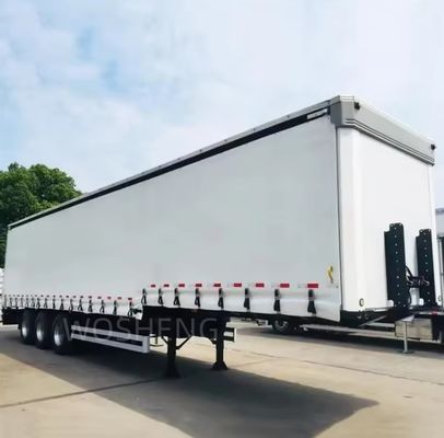 Wosheng 3 Achsen 40ft 45ft Vorhangseite Semi-Anhänger für den vielseitigen und Gütertransport