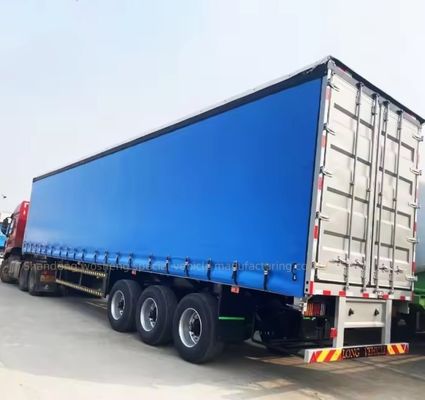 Wosheng 3 Achsen 40ft 45ft PVC Wasserdicht Vorhang Seiten Semi-Anhänger für Express und Logistik