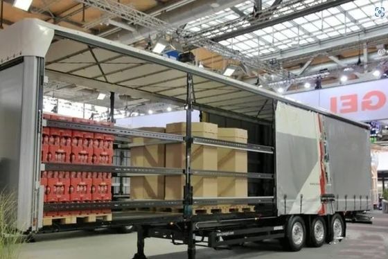 Wosheng 3 Achsen 40ft 45ft PVC Wasserdicht Vorhang Seiten Semi-Anhänger für Express und Logistik