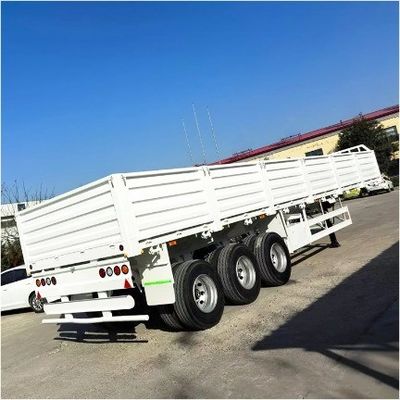Semi-Trailer 3 Achsen Lkw Zaun Metallbrett Wandseite Profi 12400x2610x1550mm