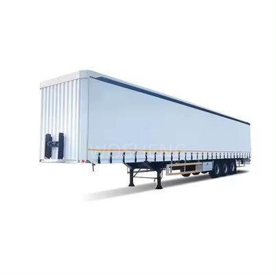 40-50 Tonnen 3 Achsen Weiß 40ft 45ft PVC Vorhang Seiten Lkw Semi-Anhänger für Lkw Anhänger