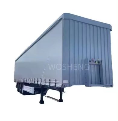 40ft 45ft PVC-Seitenvorhang Semi-Anhänger 3 Achse Weiß-Vorhang-Seiten-Schiebewagen Anhänger
