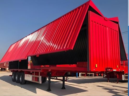 Mechanische/Luftfederung 3 Achs-Flügelspann-Schienenanhänger für den logistischen Güterverkehr