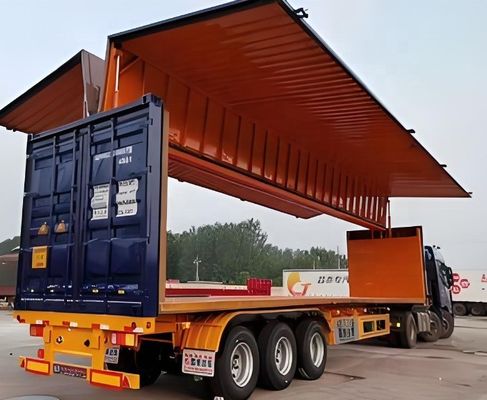 Aufhängungssystem Mechanische/Luft-Aufhängung Offener Flügel-Fahrzeuganhänger für Sattelanhänger