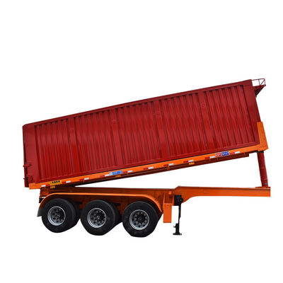 Halbanhänger Wosheng 3 Achsen Hydraulischer Rücken-Dump Tipper Stahl Tipping Truck Anhänger 9800x2500x3500mm