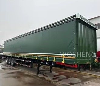 BPW/FUWA Achse 3 Achsen 40ft 45ft PVC Vorhang-Side-Semi-Trailer mit Seitenvorhang