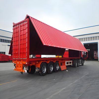 Reifen 12R22.5 12 Einheiten Stahllogistik Semi-Anhänger mit Flügelspannweite