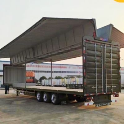 3-Achsen-Schienenanhänger mit 13600x2600x4000mm anpassbarem Flügelspann mit Öffnungsflügel