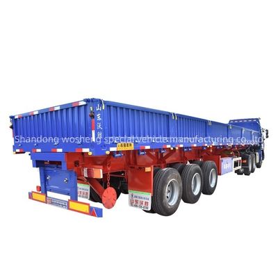 Seitendeckung Semi-Truck Anhänger Wosheng 3 Achsen Seitendeckung für Seitendeckung Seitendeckung