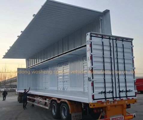 12R22.5 12 Einheiten Reifen offenes Van Wand Doppelflügel Halbanhänger für den Gütertransport