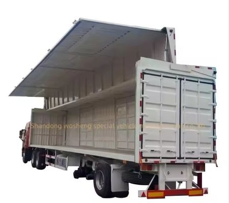 2 3 4 Achsen Seitenwand Hydraulische offene Flügel Lieferwagen Semi-Anhänger für schwere Güter